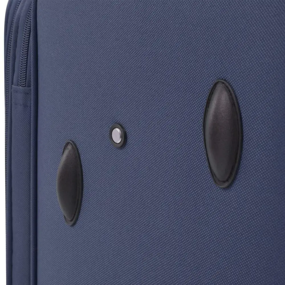 【USA Warehouse】3 Piece Soft Case Trolley Set Navy Blue