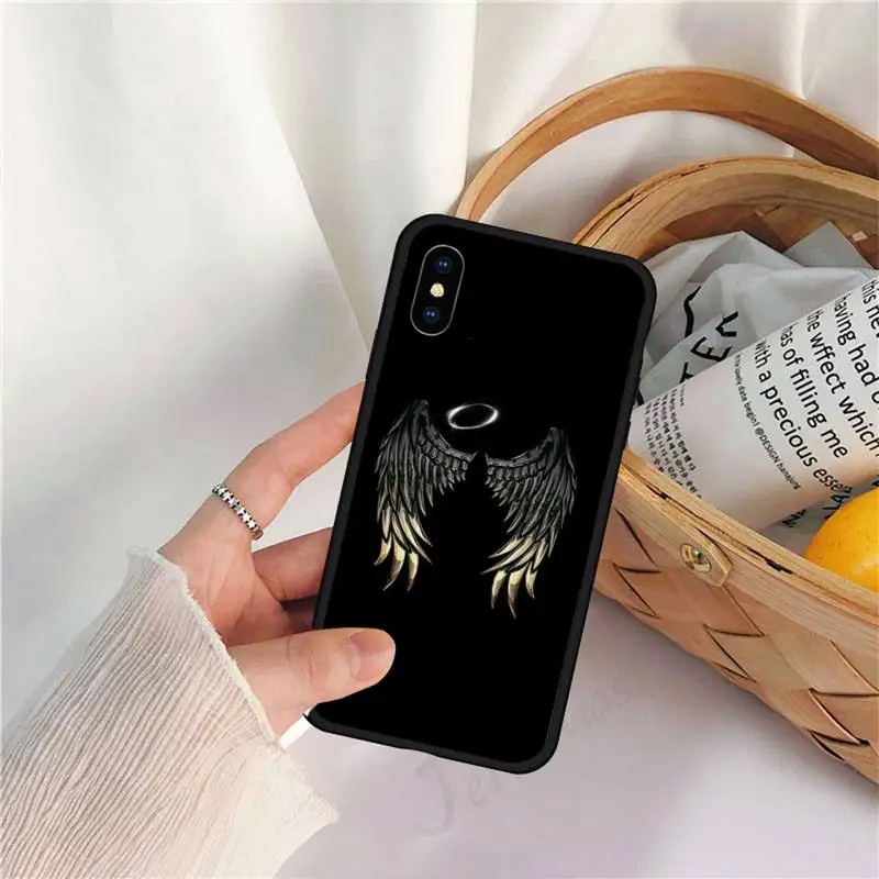 

demon wings Angel wings pattern Phone Case for iPhone 11 12 mini pro XS MAX 8 7 6 6S Plus X 5S SE 2020 XR