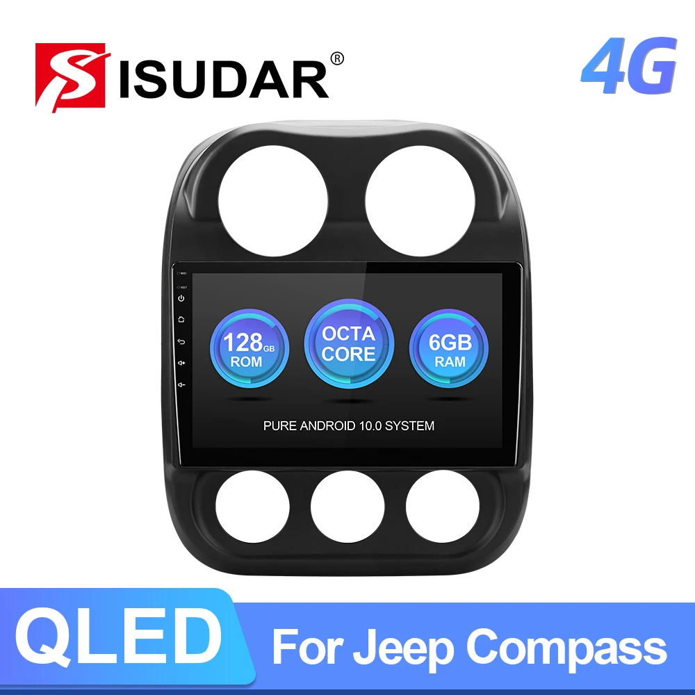 Автомагнитола ISUDAR T72 QLED Android 10 для Jeep Compass 1 MK 2009-2015 GPS Автомобильный мультимедийный