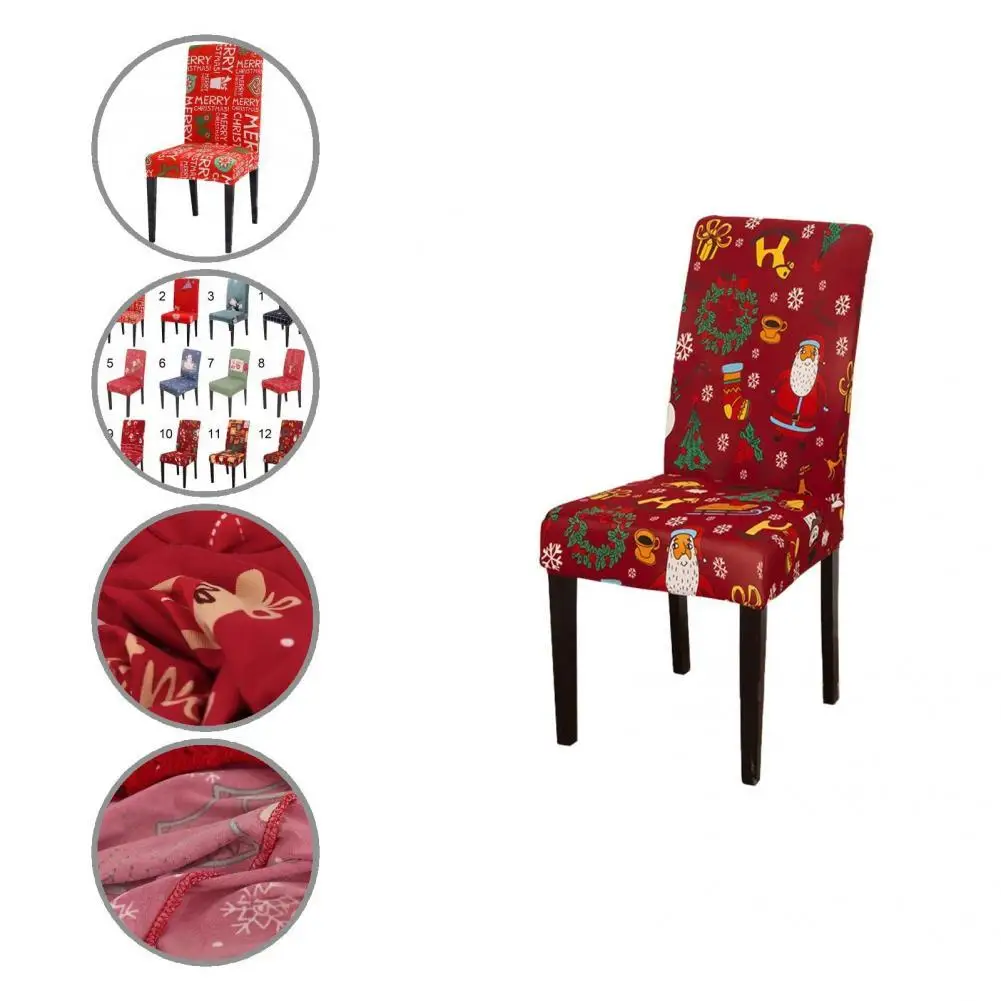 

Чехол для мебельного стула, легкий Чехол для стула из полиэстера, широко используемый модный декоративный Чехол для стула с рождественским ...