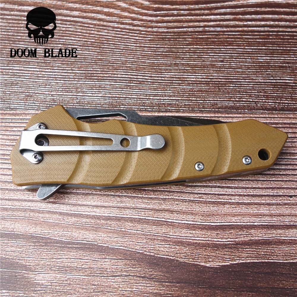 Складной нож из нержавеющей стали толщиной 203 мм высококачественный охотничий D2