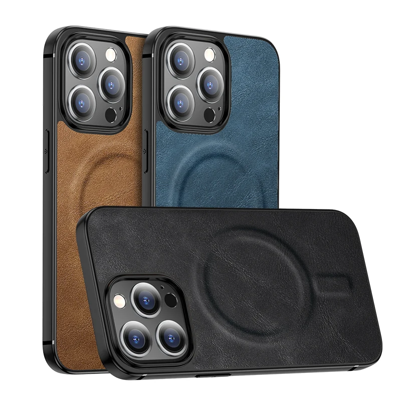 

Роскошный бампер Skeypaik, Беспроводная зарядка, искусственная кожа, стандартный чехол для iPhone 13 Pro Max, задняя крышка для мобильного телефона, че...