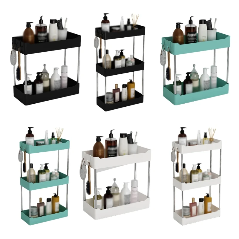 

2-уровневый/3-уровневый Органайзер с многоуровневой удлиненной конструкцией, компактная многофункциональная стойка для хранения для ванно...