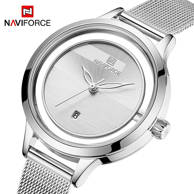 

NAVIFORCE Luxury Women Watches Fashion New Design Ladies Quartz Wrist watch Casual Steel strap Waterproof Clock Relogio Feminino