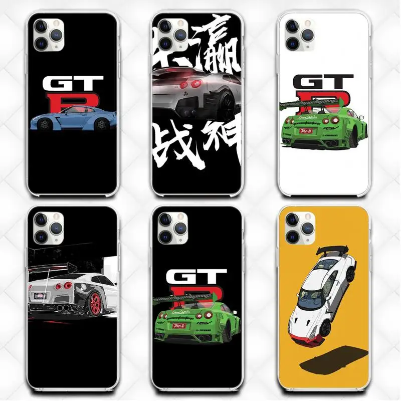 

Soft Cover GTR Car Cool Phone Case Transparent Case For Iphone 6 6s 7 8 Plus XR X XS XSmax 11 12 Pro Mini Max