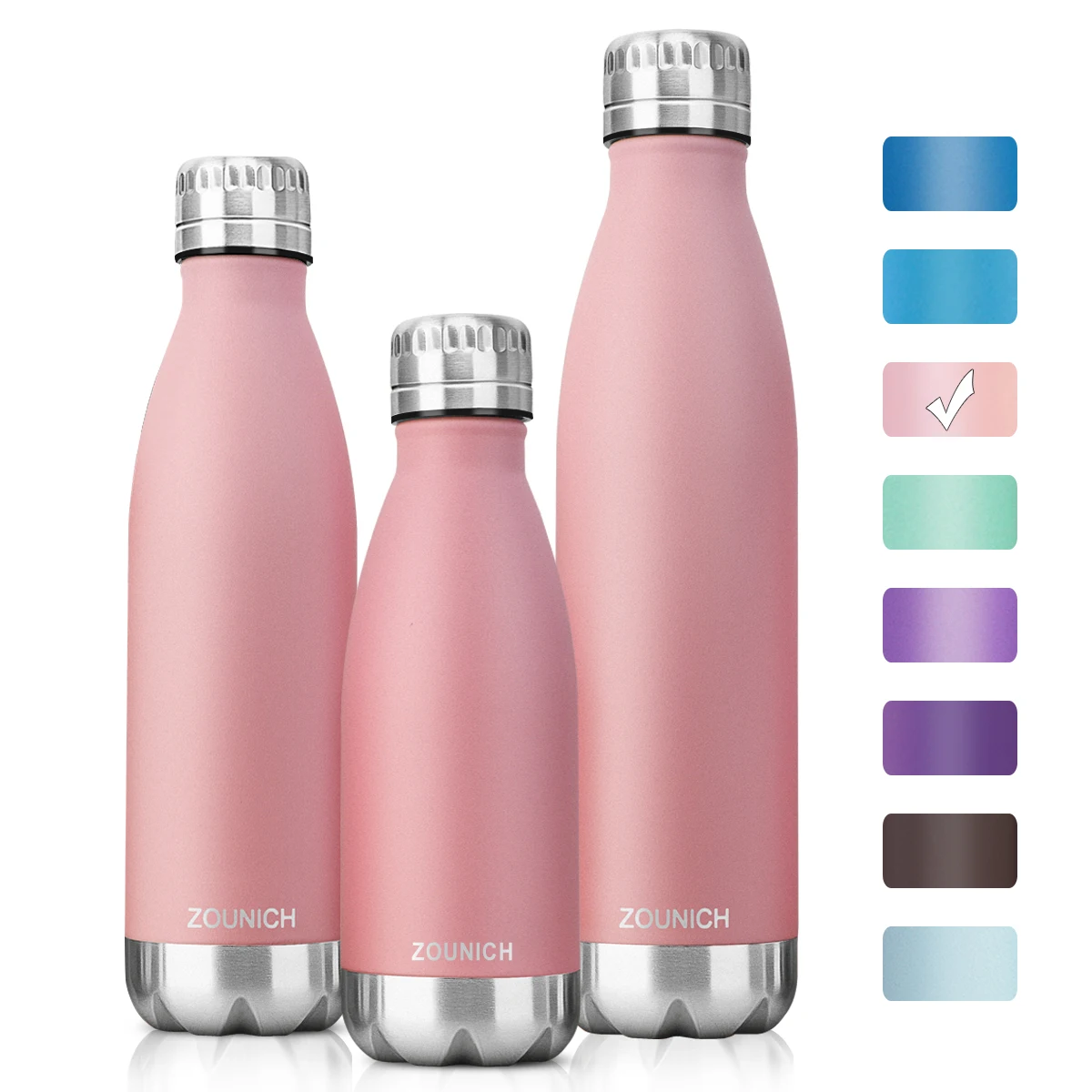 

ZOUNICH Double-Wall Vacuum Flask Insulated Stainless Steel Sport Water Bottles Portable Coke Shape Thermoses BPA Free