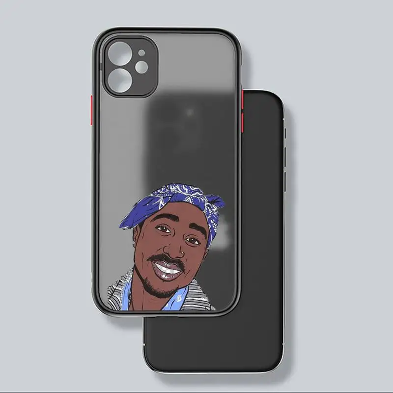 

Rapper Tupac 2Pac Makaveli Phone Case matte transparent For iphone 7 8 11 12 plus mini x xs xr pro max cover