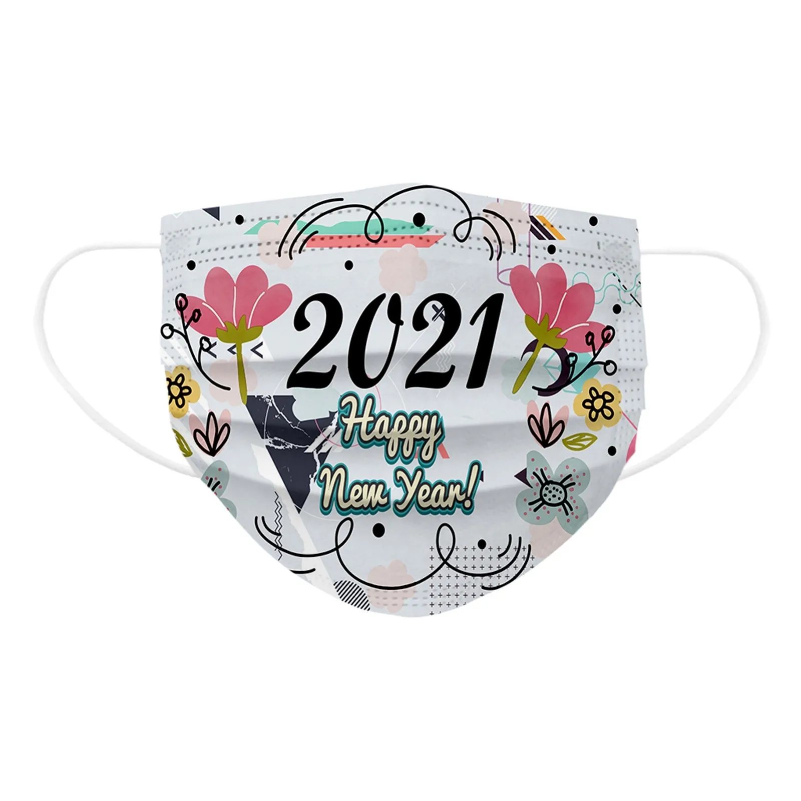 

Adult's New Year Masque Disposable High-Quality Masks Washable Reusable Face Mask Industry Three-Layer Face Masks Mascara B09