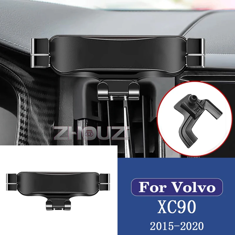 

Car Mobile Phone Holder Clip Air Vent Mounts Stand GPS Gravity Navigation Bracket For Volvo XC90 2015-2020 Car Accessories