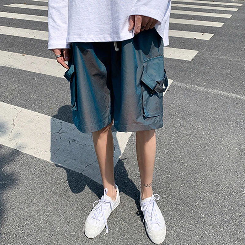 

2021 Newest Summer Casual Shorts Men's Reflective Fashion Style Man Shorts Bermuda Beach Shorts Hiphop Streetwear Short Men Male