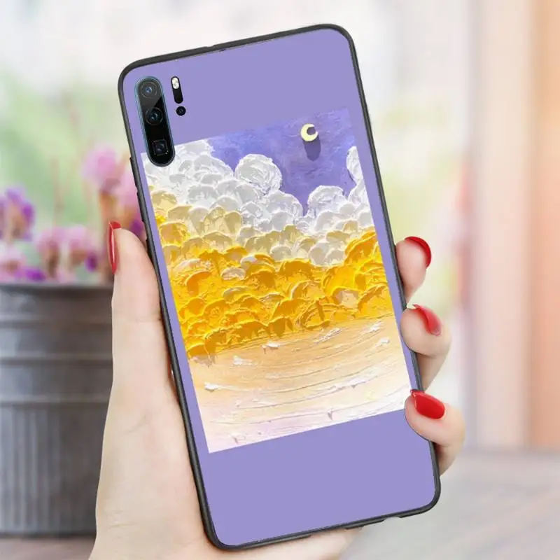 

three-dimensional art oil painting pattern Phone Case For Huawei honor Mate P 10 20 30 40 i 9 8 pro x Lite smart 2019 nova 5t