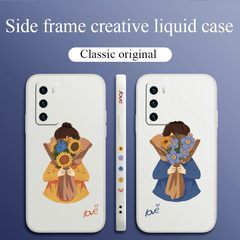 

Azalea Love Phone Case For Huawei P40 P40Lite P30 P20 Mate 40 40Pro 30 20 Pro Lite P Smart 2021 Y7a Liquid Silicone Cover