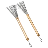 1 pair drum brushesretractable drum wire brushesdrum sticks brush with comfortable aluminum handles gift for drummers