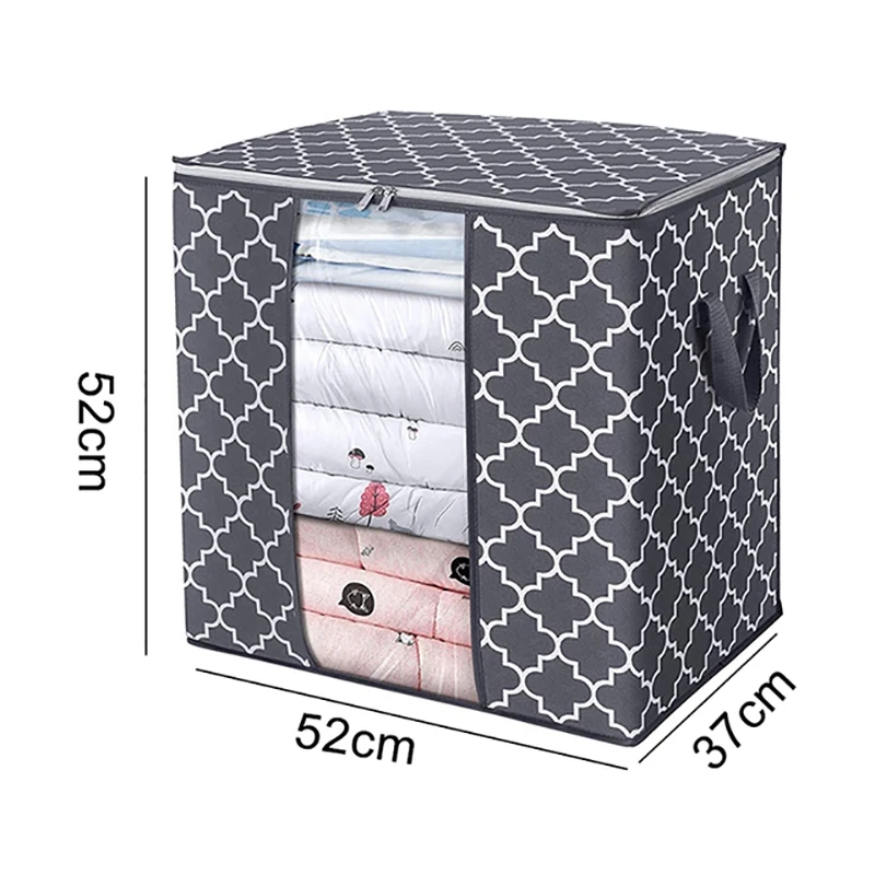 

Foldable Storage Box Portable Clothes Organizer Tidy Pouch Suitcase Non-Woven Home Storage Box Quilt Storage Bag