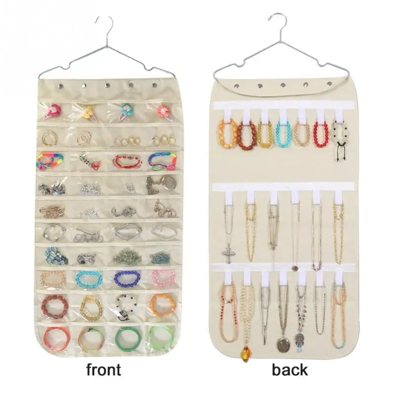Портативный Компактный органайзер для ювелирных изделий настенный 40 карманов