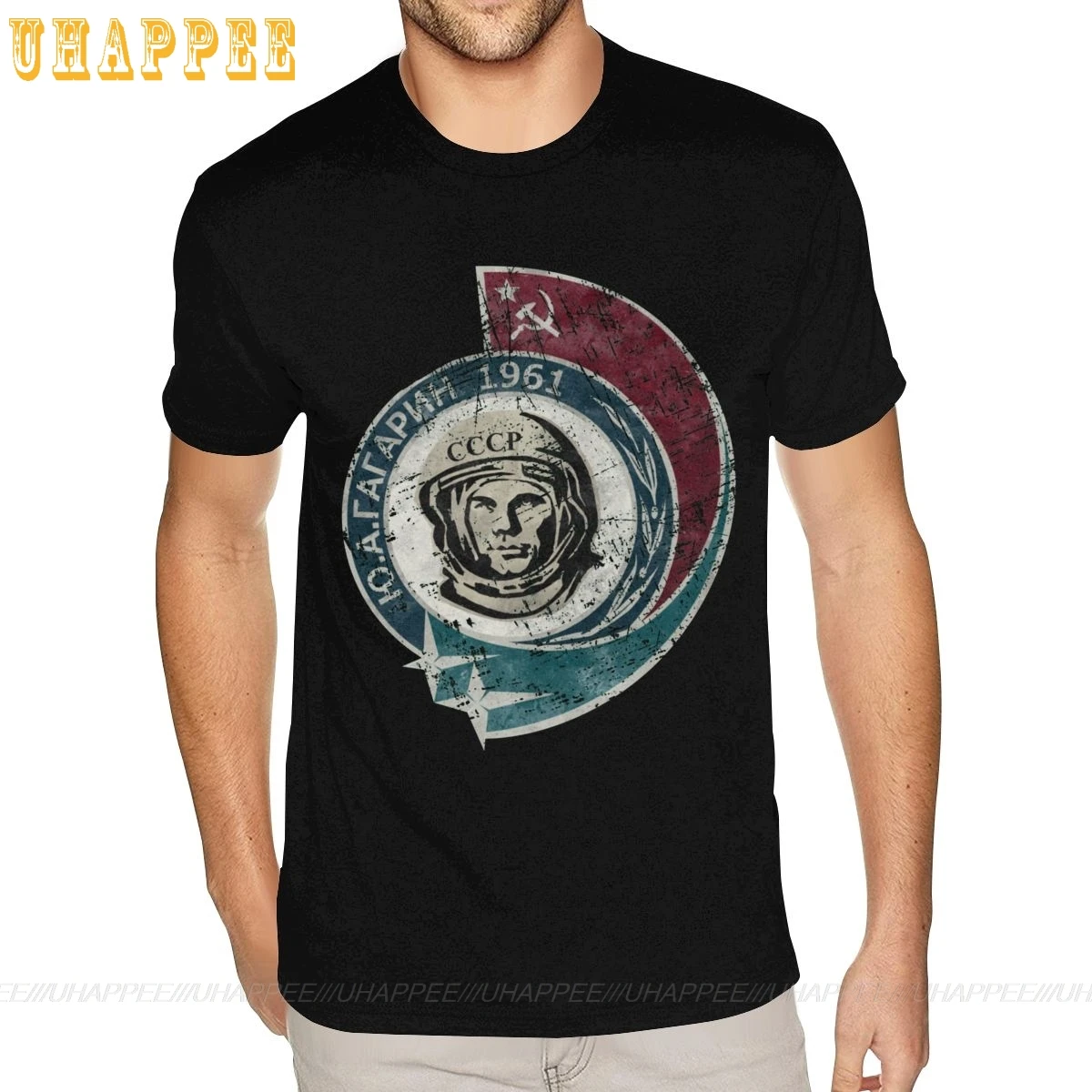 CCCP Yuri Gagarin 1961 Printing T Shirt Plus Size Boys Family Shirts