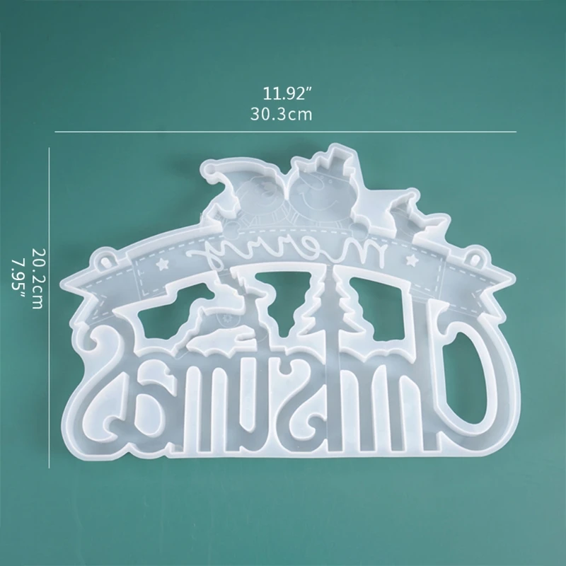 

20CF Christmas Snowman Decorations Epoxy Resin Mold Xmas Tree Ornaments Silicone Mould DIY Crafts Casting Tools