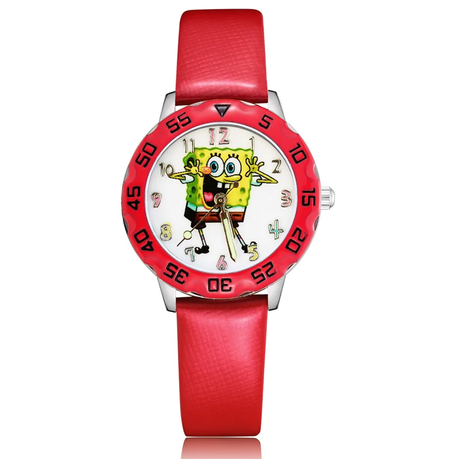

Fashion Cartoon Cute Style Children's Kids Student Girls Boys Quartz Leather Wrist Watches Clcok JM137