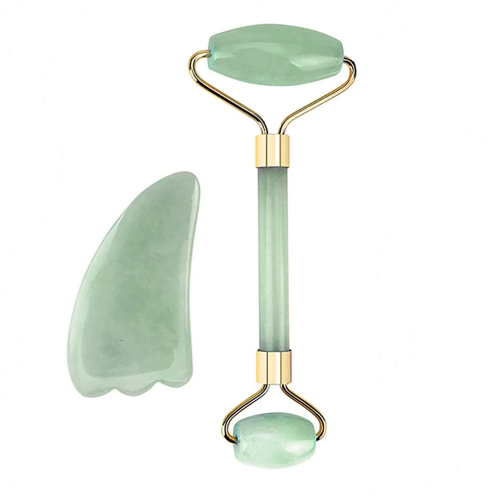 Натуральный нефритовый ролик для похудения лица массажер инструмент лифтинга