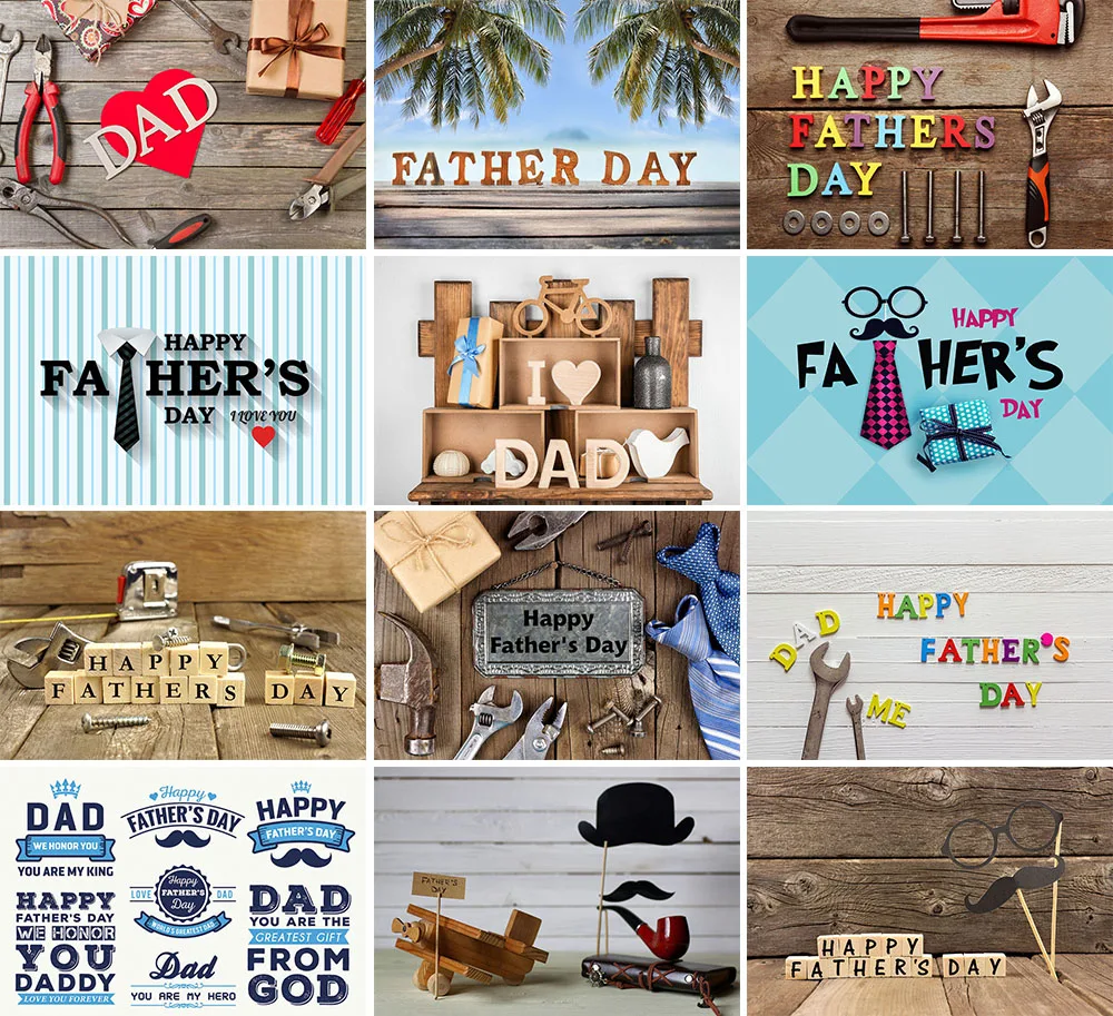 

Avezano Happy Father's Day Photographic Background Best Dad Ever Board Backdrop Photophone For Photo Studio Photozone Decoration
