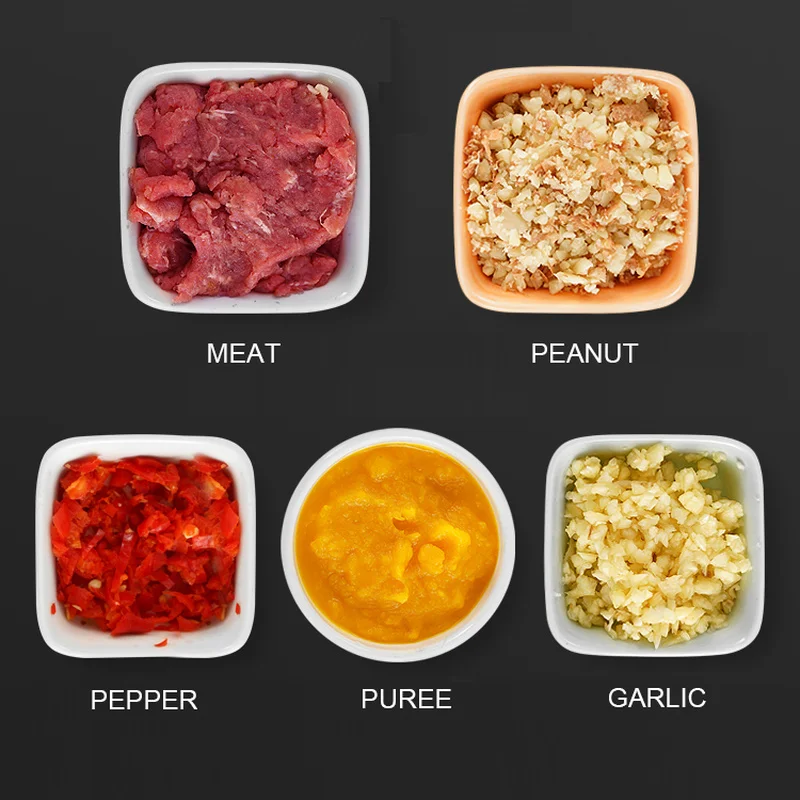 

Electric Food Chopper Garlic Press Manual Garlic Crusher Kitchen Garlic Puller Cutter Meat Fruit Vegetable Chopper Accessories