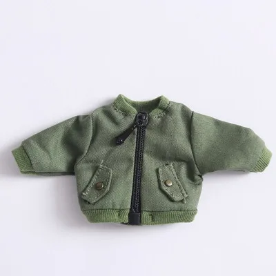 navy green Ручной работы ob11 лазерного пальто Ob11 Куртка 1/12 кукольная одежда(подходит для Ob11, obitsu11, BJD12, средние, cu-poche - Цвет: navy green