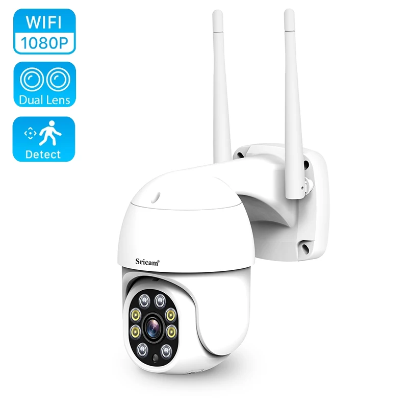 

Sricam Srihome SP028 2MP 3MP PTZ WiFi Camera Ai Auto Tracking Outdoor IP Camera Sound&Light Alarm Security CCTV Surveillance