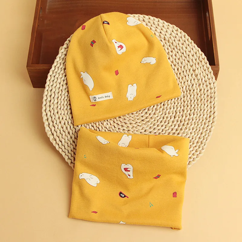 Baby Cap with Scarf Newborn Boy Hat Winter Hats and Caps Beanie Girl Infant | Детская одежда и обувь