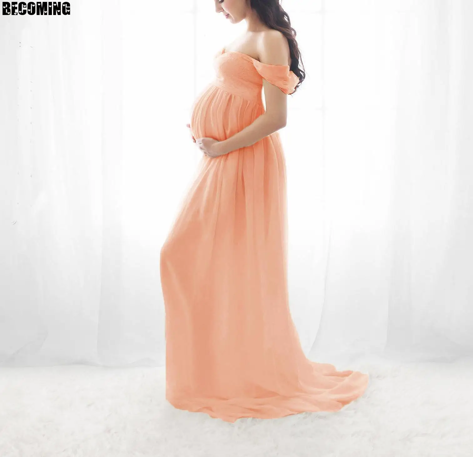 Платье для беременных фотография белое платье Одежда большое сексуальное