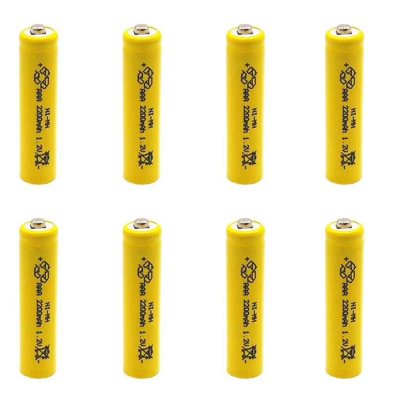 12 шт 2200mAh Ni-MH батареи 1 2 V перезаряжаемые AAA экологически чистые подходят для