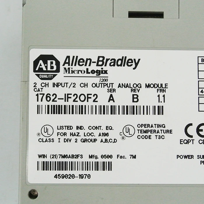 

New Sealed Allen Bradley 1762-IF2OF2 AB 1F20F2 Analog Card