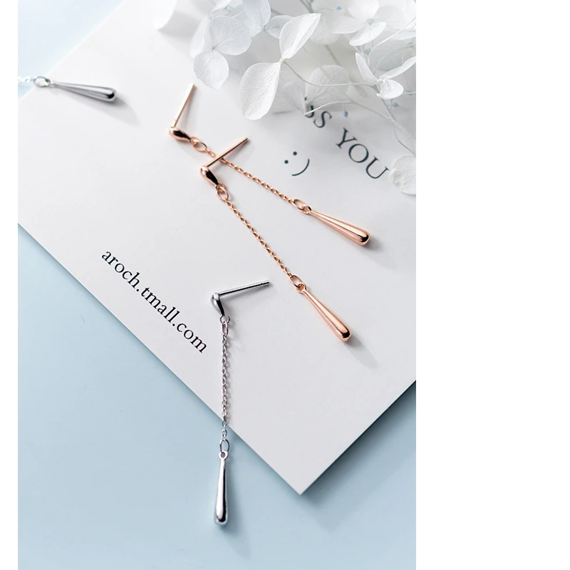 Женские серьги-подвески в виде капли из серебра 925 пробы | Украшения и аксессуары