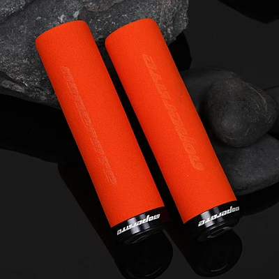 Operate grips прямой Эргономичный горный велосипед высокая плотность поролоновая Ручка Губка Грипсы плоские FX333 - Цвет: orange black ring