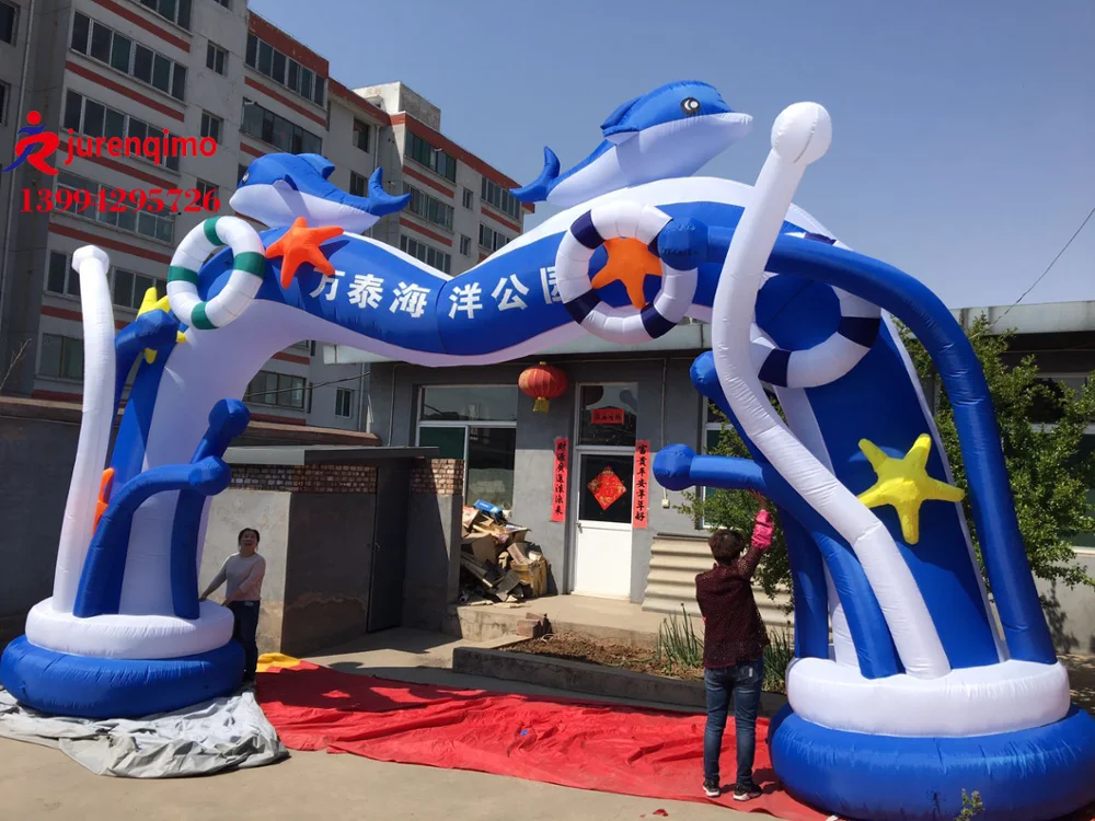 

Hot sale ocean theme air model ocean arch dolphin arch factory customization