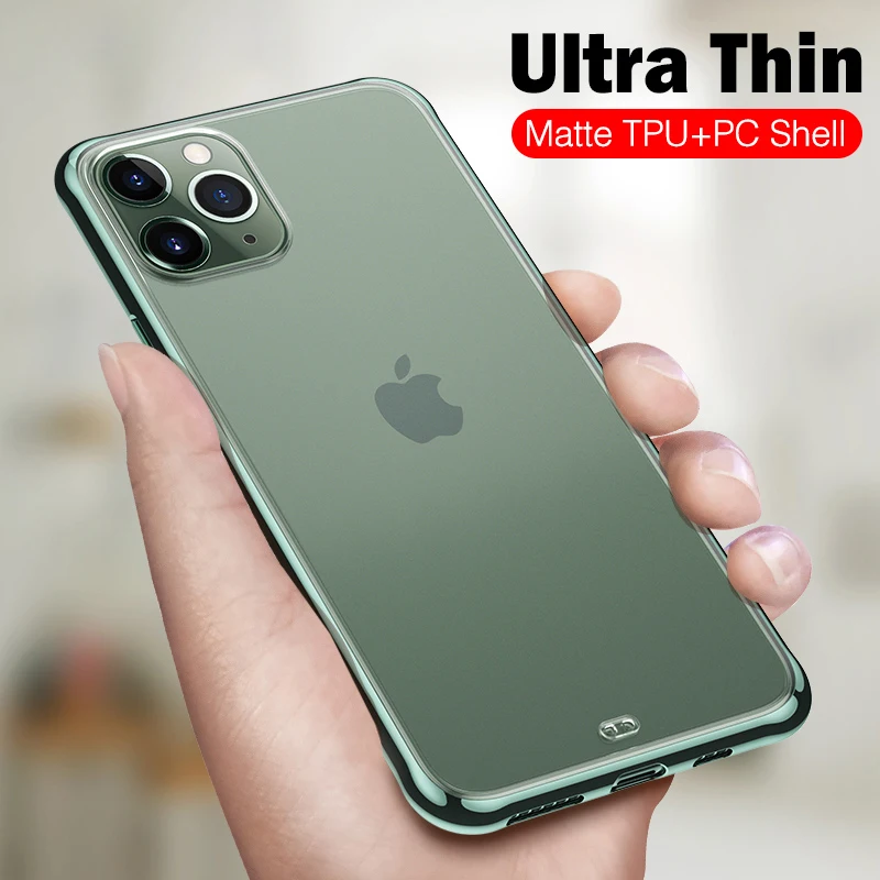 Противоударный чехол для телефона iPhone 11 Pro XR XS X 7 Plus 8 6 6S оболочка матовый