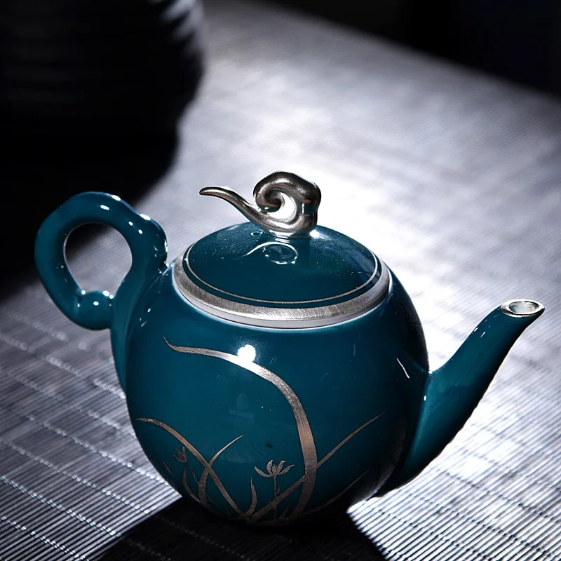 Керамика ручной работы японский агатовый глазурь позолоченный заварочный