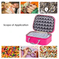 70 slots diamond storage box bottles portable storage carry bag with zipper for painting accessories tool nail art rhinestones