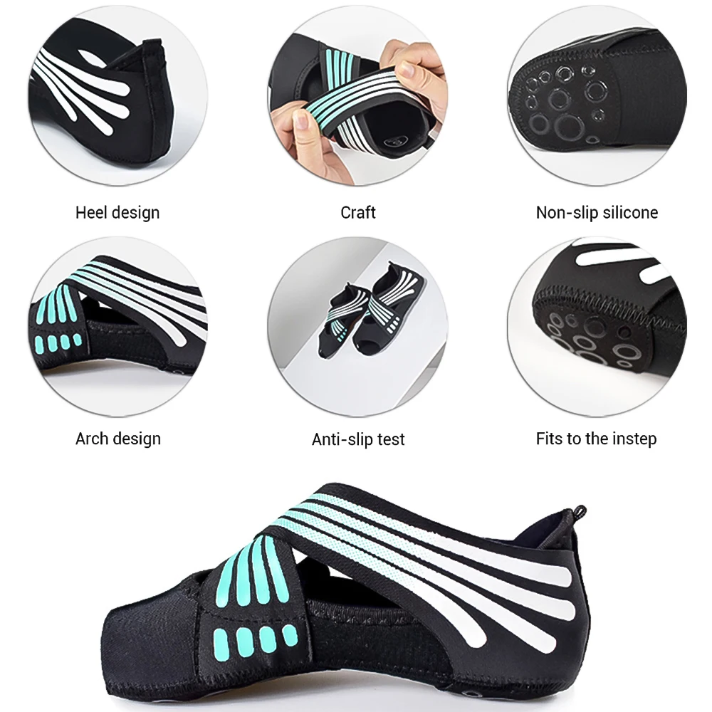 

Women Yoga Socks Non-slip Indoor Pilates Dance Socks Anti-skid Gym Socks Five Toe Backless Yoga Fitness Sock Fitness Accessories