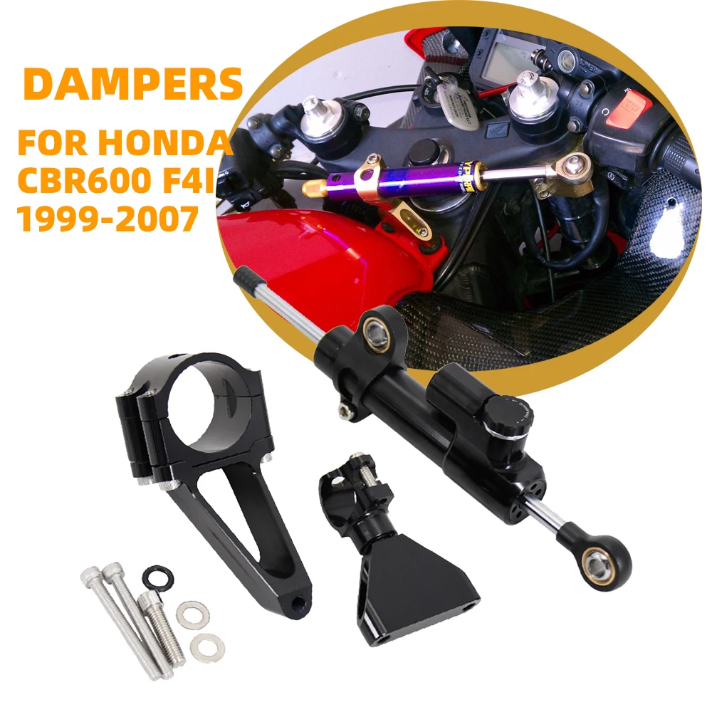 

For HONDA CBR600 Motorcycle Steering Dampers Stabilizer Bracket Mount Kit Support F4i CBR 600 1999-2007