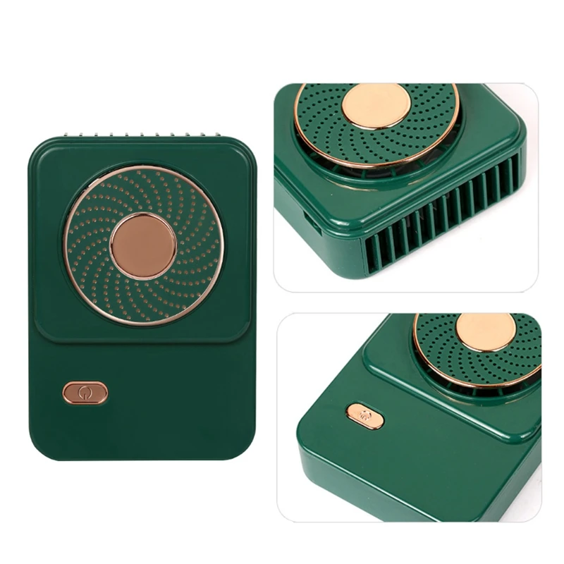 

USB Rechargeable Hanging Neck Lazy Small Fan USB NECK FAN Leafless Charging Portable Fan For Outdoor Travel Office