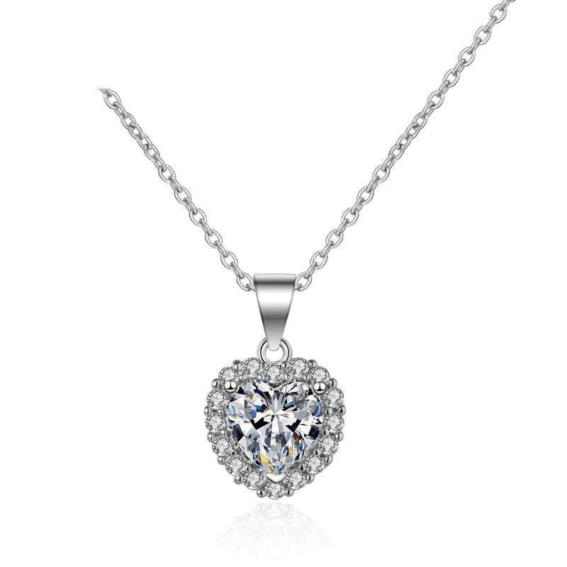 

Heart Jewelry Heart Shape Pendant Necklace Sterling Silver Necklace for Women