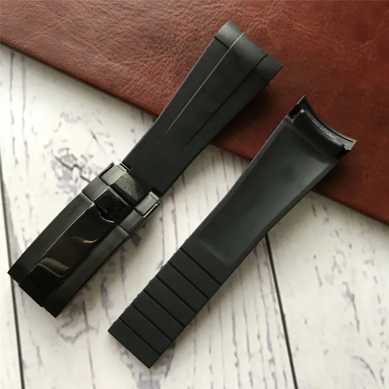Ремешок силиконовый для наручных часов 20 мм резиновый Комбинированный браслет с