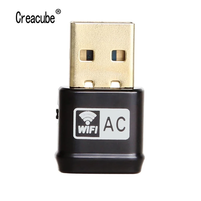 Creacube USB WiFi адаптер 600 Мбит/с беспроводная сетевая карта Двухдиапазонная 2 4G/5 8G 5G WLAN