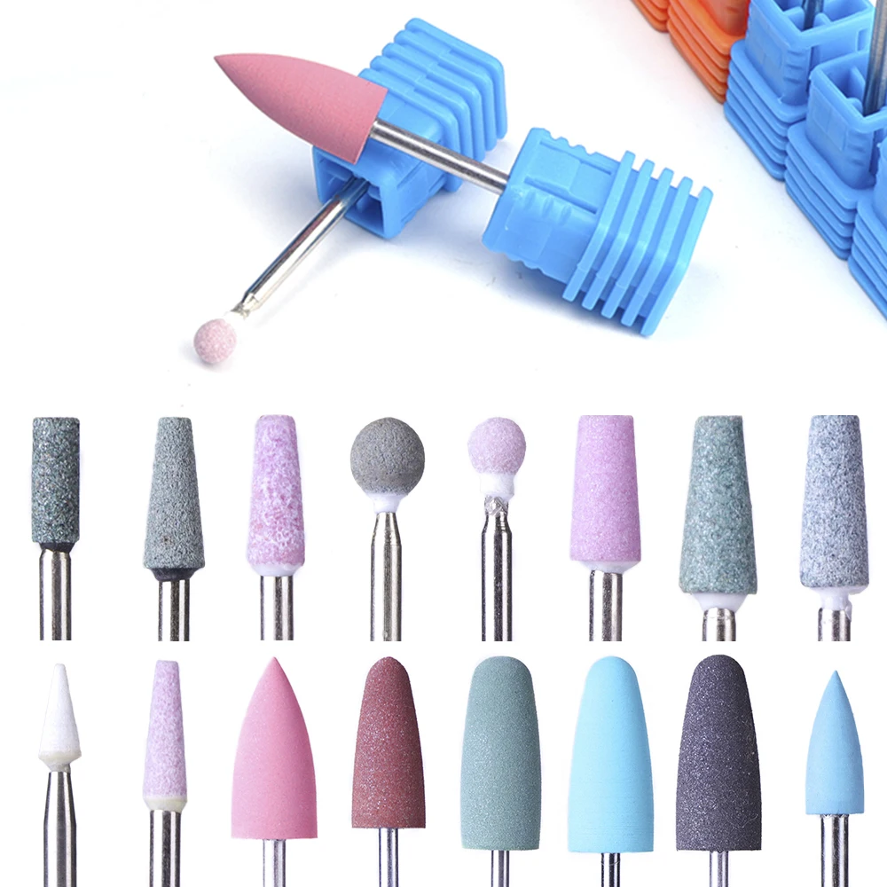 

1pcs Opt 16 Type Rubber Silicone Ceramic Milling Burr Nail Art Cutter Polishing Buffer Files Electric Machine Drill Bit FT325