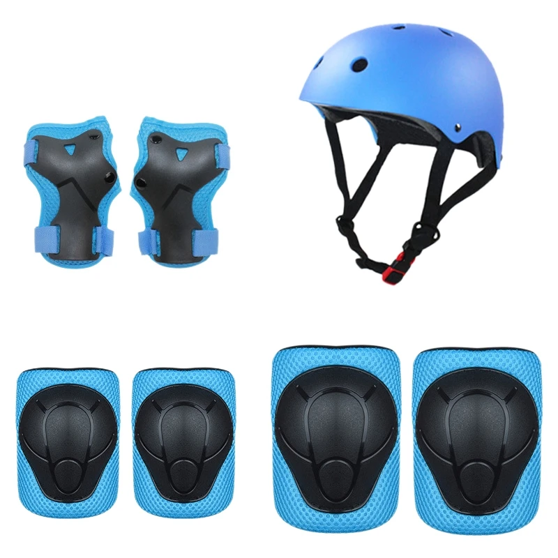 

Kids Protective Gear Set Helmet Pad Knee Pads and Elbow Pads with Wrist Guard Kit for Skating Cycling Rollerblading