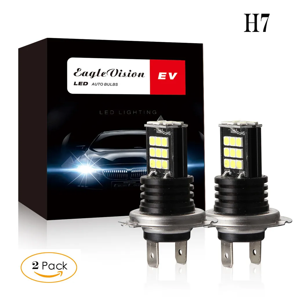 2 шт. автомобисветодиодный светодиодные RGB лампы H7 3030 24 SMD Вт 6000 К|Световая