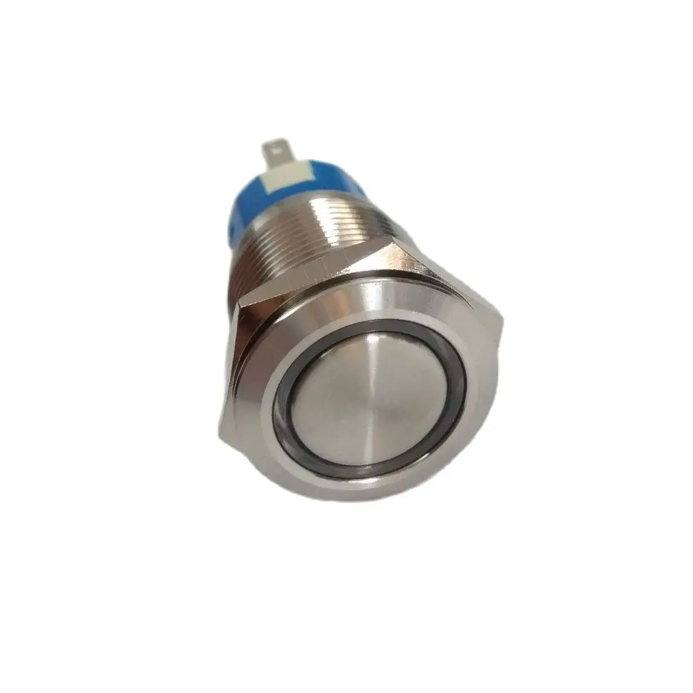 

19mm Latching or Momentary 2NO2NC 3V 6V, 12V, 24V, 230V 1NO1NC Self Llocking Electric Metal PushButton Switch