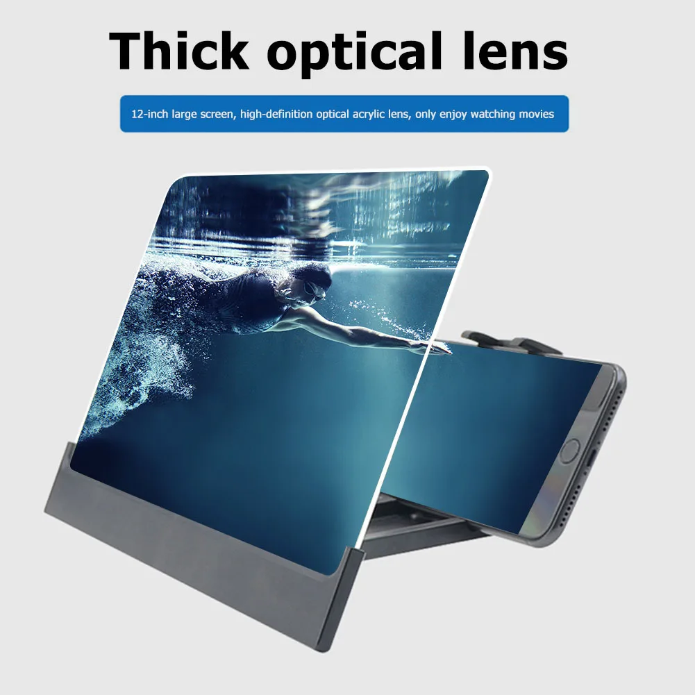 

L3 12 inch Projector for Mobile Cell Phone 3D Screen Magnifier Enlarged Video Amplifying Stand Holder Smartphone Accessories