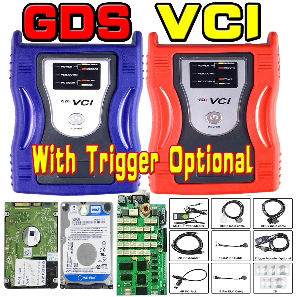 

2021 HOT SALE GDS VCI Diagnostic Interface OBD2 Scan Tool for Hyundai Kia ( with Trigger Module Flight Record Function Optional)