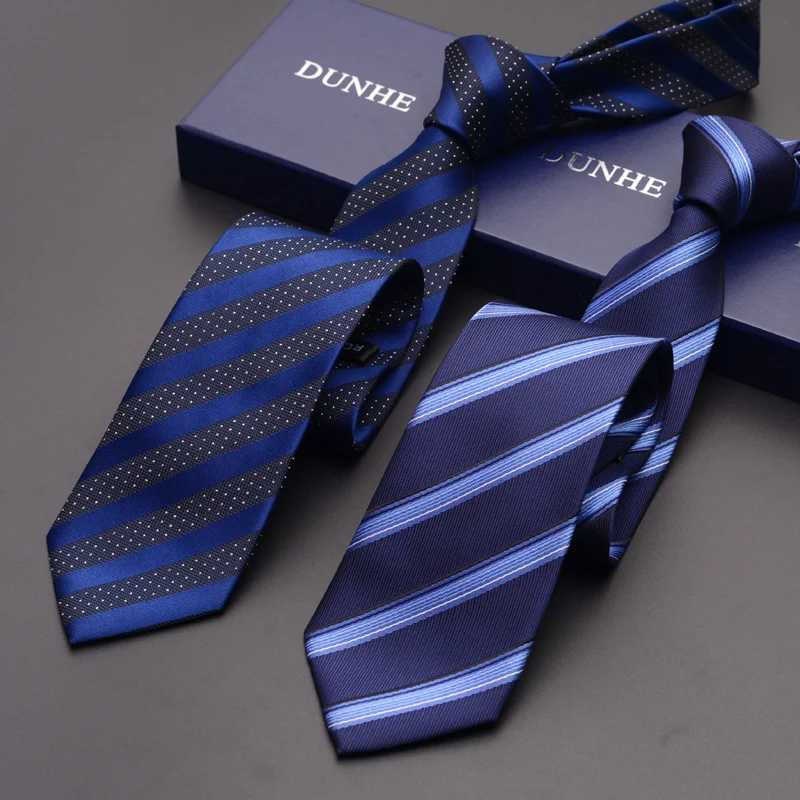 

High Quality 2022 New Fashion Ties Men Business Worker 7cm Stripe Silk Tie Wedding Ties for men Designers Brand with Gift Box